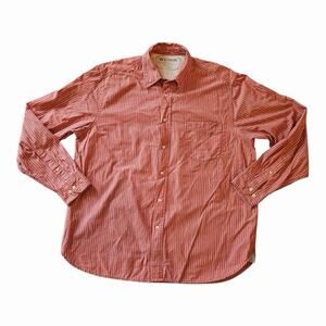 Wrangler Jeans Co XL Western Striped Shirt 100% Cotton Long Sleeve Pearl Snap